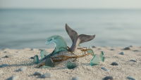 Buckelwal befreit sich selbst von Sandbank in der Ostsee