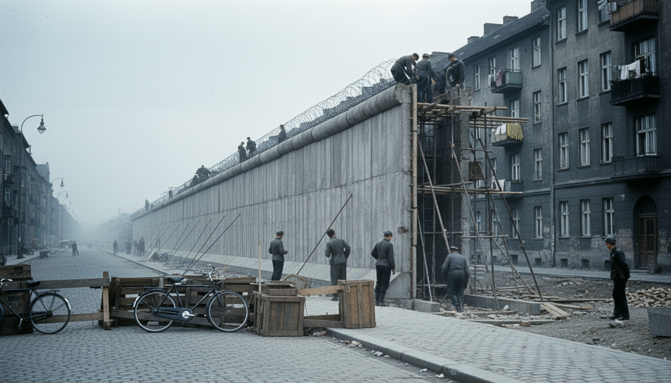 Der Bau der Berliner Mauer: Eine ikonische Grenze des Kalten Krieges
