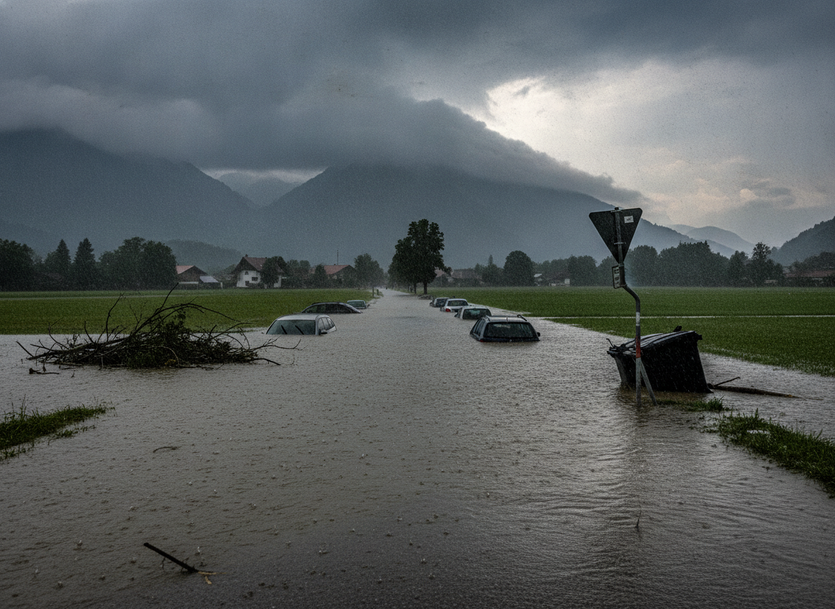 Unwetter ziehen über Bayern und Teile Deutschlands hinweg